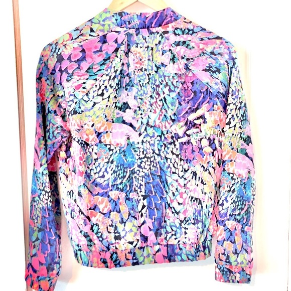 𝅺FLOWER Print Bomber Jacket | XXS Petite - Picture 2 of 4